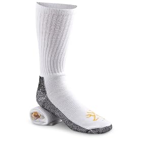 6 - Pk. Browning® Steel Toe Work Boot Socks White