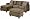 Bobkona Manhattan Reversible Microfiber 3-piece Sectional Sofa Set, Saddle Image #1
