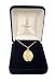 Gold Religious Miraculous Virgin Mary Pendant Necklace 18"