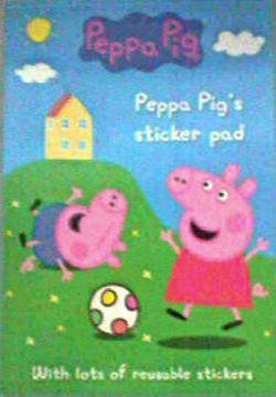 Peppa Pig A4 sticker pad with lots of reuseable stickers