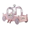 Single 3ft Childrens Pink Toddler Carriage Princess MDF Pink Bedroom Carriage Bed