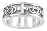  : Sterling Silver Celtic Design Cross Ring by Bob Siemon, Size 9