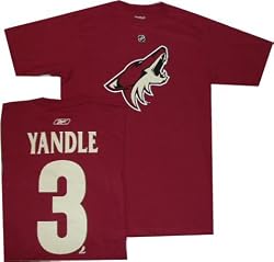 Phoenix Coyotes Keith Yandle Reebok Name and Number T Shirt