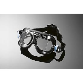 Red Baron Aviator/Flying Motorcycle Goggles for Open Face Helmets