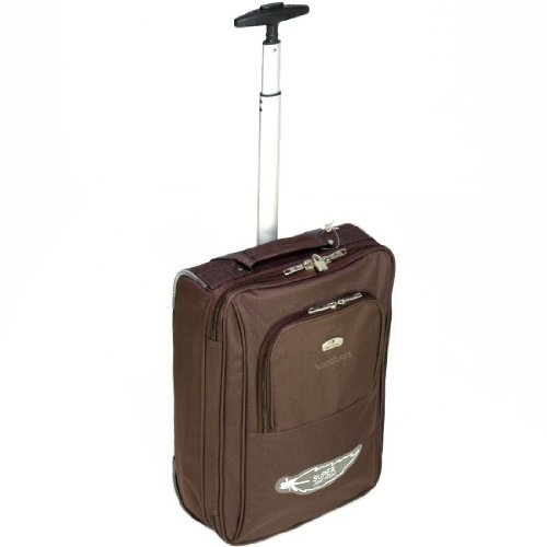 Aerolite Cabin Approved 20 Inch Hand Luggage Bag (Chocolate)