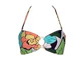 Split Multicolored Floral Bandeau Top W/ring (Large)
