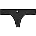 adidas Women's Thong Underwear, Black/Matte Silver, Medium/Large