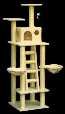 72″ BUNGALOW – SHERPA Cat Condo tree Furniture Tower
