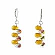 Earrings - E93 - Side-Drilled Fire Polished Glass Beads ~ Topaz (Gold)