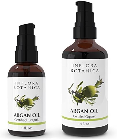 Inflora Botanica Argan Oil Certified Organic, 1 ounce - For Face, Hair, Nails