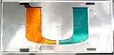 Miami Hurricanes Chrome License Plate