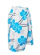 Boys Swim Trunks with pockets. White/Turq Floral Sizes M-SM