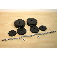 Curlset, Curlstange + Gewichte, Hantelset 35 Kg