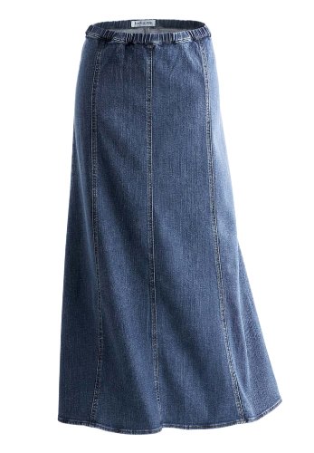 Jessica London Plus Size Denim Skirt (LIGHT STONEWASH DENI,20 W)