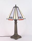 Oklahoma State Cowboys Stained Glass Lamp with Logo Panels