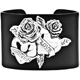 Tattoo Inspiration Love Theme Leather Cuff Bracelet