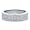 3-Row Clear Cubic Zirconia CZ Sterling Silver 925 Half Eternity Band - Nickel Free Engagement Wedding Band Ring Size 5
