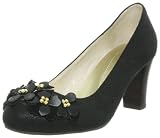[オリエンタルトラフィック] ORiental TRaffic フラワーモチーフヒールパンプス 1010212720350 BLACK (ブラック/35)