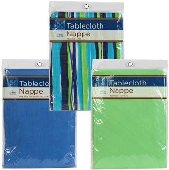 Home Collection Summer Fun Vinyl Tablecovers (Solid Green, Oblong 52 x 70 in.)