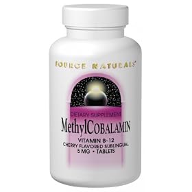 Source Naturals Methylcobalamin Vit B-12 Subl Cherry 1mg