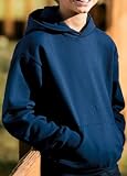 Kids Children Hooded Sweatshirt Fleece Pullover without drawstring at neck for safety