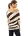 PattyBoutik Women's One Shoulder Striped Reversible Tunic