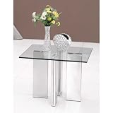 Fu-Nicha - Meuble Select - Table d'appoint Tetris - Verre et Chrome - Transparent
