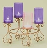 8.25" Advent Votive Holder with Glass Chimneys (Roman 3585-0)