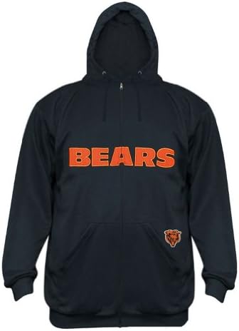NFL Mens Chicago Bears Delay Fleece Hoodie, Large Tall