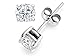 IGI Certified (0.38Ct-1Ct) Solitaire 14k White Gold Diamond Stud Earrings (ColorJK,ClarityI2)
