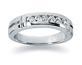 0.28 ctw. Woman's Round Diamond Wedding Band in Platinum