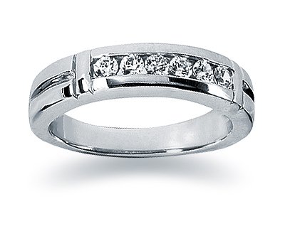 0.28 ctw. Woman's Round Diamond Wedding Band in 18K White Gold