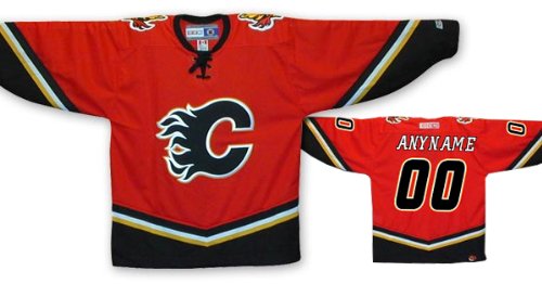 Buy ANYNAME #00 Calgary Flames CCM 550 Series Replica NHL Hockey Jersey (NHLPA Certified Custom Sewn...