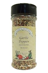 Lizzie's Kitchen Garlic Pepper Seasoning, 4.4-Ounce Plastic Jars (Pack of 4)