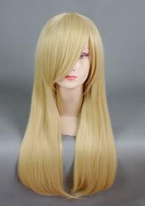 Topbill Anime Cosplay Long Wigs Golden 60cm