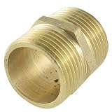 Pneumatic Air Pipe Equal Nipple Male Union Brass Adapter 1 1/4