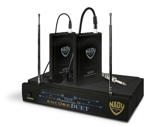 Nady ENCORE DUET LT/O/A/F Two-Channel (A/F) Wireless Lavaliere Microphone System with Two Microphones