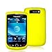 Yellow Rubberized Snap-On Hard Skin Case Cover for Blackberry Torch 9800 Phone New By Electromaster