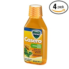 Vicks Casero Chest Congestion Relief, 8-Ounce Bottle (Pack of 4) by 