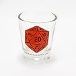 Pulp Gamer D20 Shot glass with 20 facing out