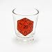Pulp Gamer D20 Shot glass with 20 facing out