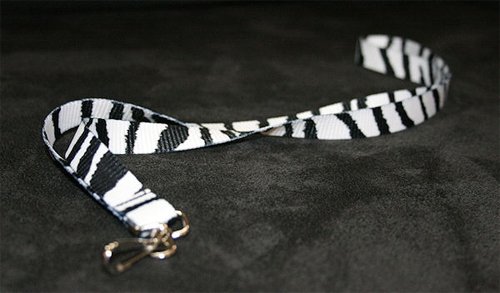 Zebra Print Keychain Lanyard.