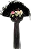 Fabulous Black with Burgundy Victorian Fan