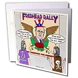 Rich Diesslins Funny General - Editorial Cartoons - Editorial Cartoon about Fred Thompson Followers - Fred Heads - Greeting Cards-6 Greeting Cards with envelopes