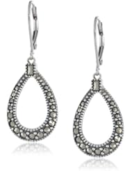 Judith Jack Sterling Silver Marcasite Tear Drop Earrings
