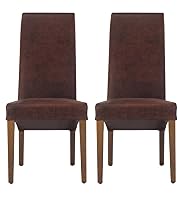 2 Surat Distressed Leather Dining Chairs 2 Surat Distressed Leather Dining Chairs