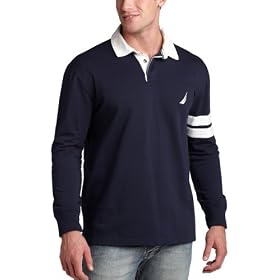 Nautica Sportswear Men's Solid Rugby Shirt