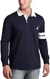 Nautica Sportswear Men's Solid Rugby Shirt,Navy,Medium