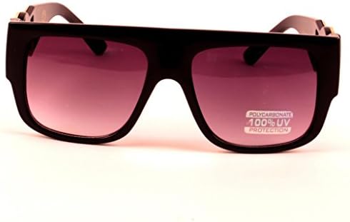 Black Gold Medallion Wayfarer Sunglasses Black Lens (MED-2)