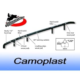 4" 60� Magnum Carbides-Pair of Snowmobile Ski Runners for Camoplast Polaris-Ski Doo